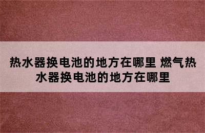 热水器换电池的地方在哪里 燃气热水器换电池的地方在哪里